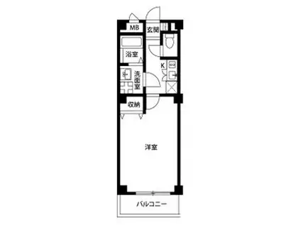 アンプルール フェール ロワイヤル(1K/1階)の間取り写真