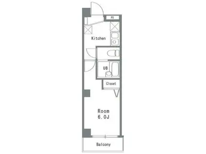 BELLEZZA品川(1K/8階)の間取り写真