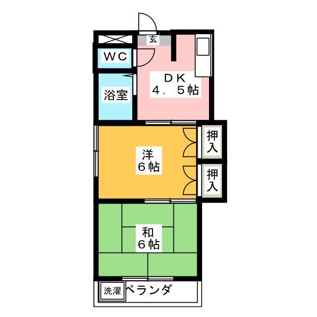 エリートビル横川町(2K/2階)の間取り写真