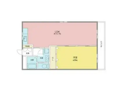 VG.TREE東棟(1LDK/6階)の間取り写真