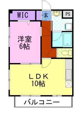 ベルケイト(1LDK/1階)の間取り写真