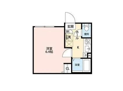 グランクオール富士見台(1K/1階)の間取り写真