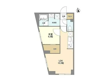 ウェルスクエア学芸大学II(1LDK/3階)の間取り写真