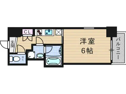 FINO(1K/3階)の間取り写真