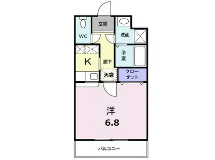 プレジデント姪浜駅前(1K/10階)の間取り写真