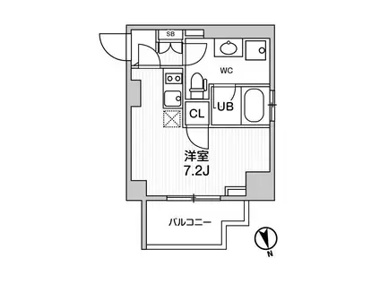 ALTERNA南大井(ワンルーム/2階)の間取り写真