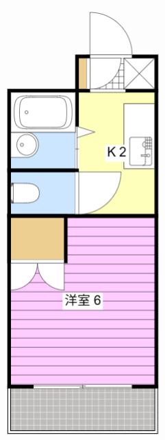 さつきハイツE(1K/1階)の間取り写真