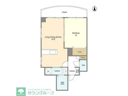 インプルーブ両国(1LDK/5階)の間取り写真