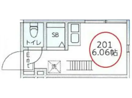 グラード練馬高野台(ワンルーム/2階)の間取り写真