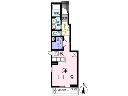 フィオーレ新横浜(1K/1階)の間取り写真
