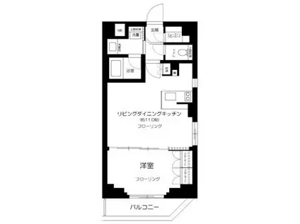 TAS田園調布レジデンス(1LDK/1階)の間取り写真