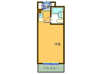 ＪＲ中央線 国立駅 徒歩14分 3階建 築35年(ワンルーム/3階)の間取り写真