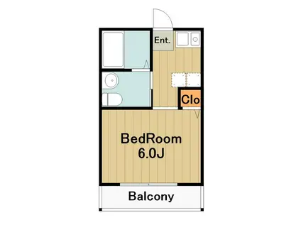 ベリンダ クオーレ(1K/1階)の間取り写真