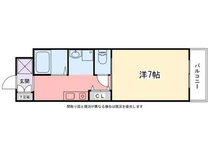 インタービレッジ青山二番館(1K/2階)の間取り写真