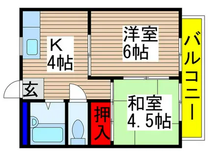 ピア・デューク(2K/1階)の間取り写真