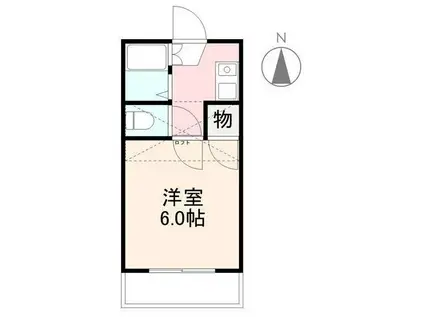 サンハイツ郷東(1K/1階)の間取り写真