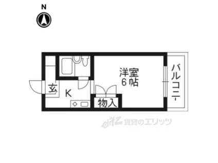 ボーン宇治 Ⅱ号館(1K/3階)の間取り写真