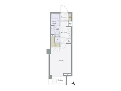 パレステュディオ代々木上原(1K/3階)の間取り写真