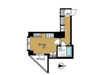 アルカーデンシティリンクス新宿(ワンルーム/11階)の間取り写真