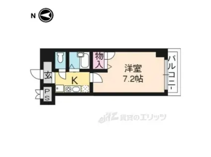 フォルトゥーナ四条(1K/6階)の間取り写真