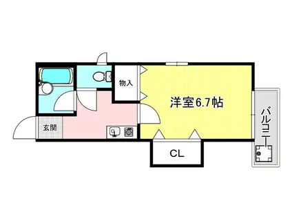ハイツ大林(1K/1階)の間取り写真