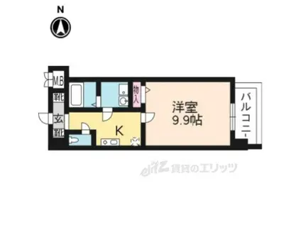 メゾン・ダンディ(1K/2階)の間取り写真