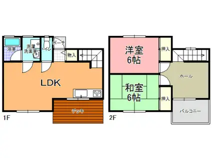 コーポ・グローリー(2LDK/1階)の間取り写真