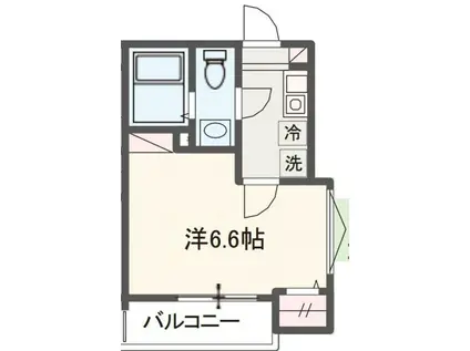 MELDIA稲城(1K/3階)の間取り写真