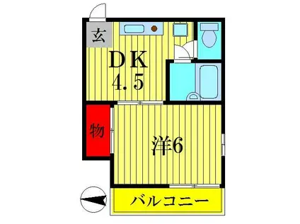 モーリスハイム(1DK/3階)の間取り写真