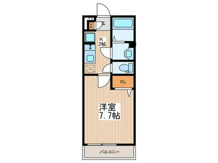 ウィル国分寺(1K/1階)の間取り写真