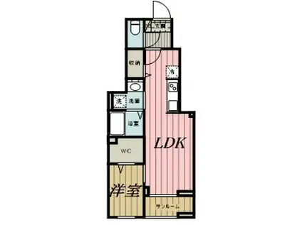 ラメゾン385(1LDK/1階)の間取り写真