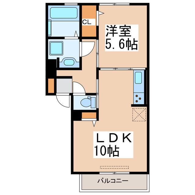 STAY GRATEFUL(1LDK/2階)の間取り写真