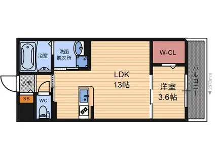 CASA BRANCHE(1LDK/1階)の間取り写真