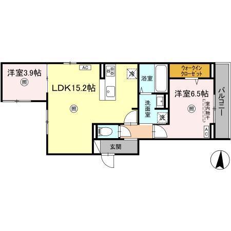 スターブル(2LDK/3階)の間取り写真