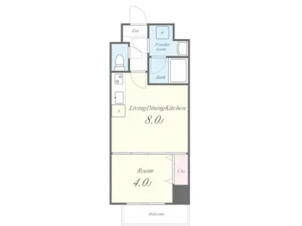 グランパシフィック中川(1LDK/6階)の間取り写真