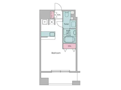 ピアネッタ汐留(ワンルーム/3階)の間取り写真