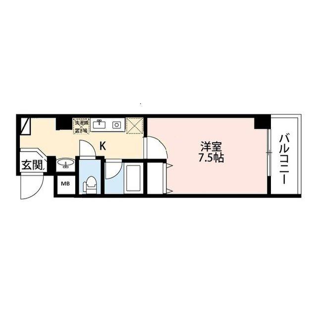 パンウエストリート(1K/9階)の間取り写真