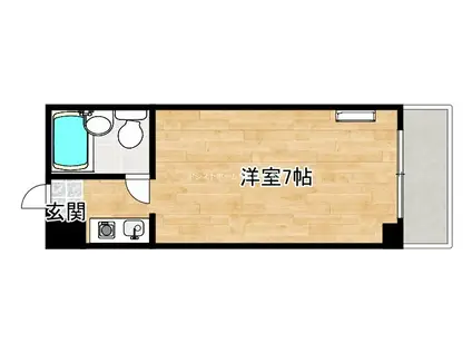 ルシェルコート(ワンルーム/3階)の間取り写真