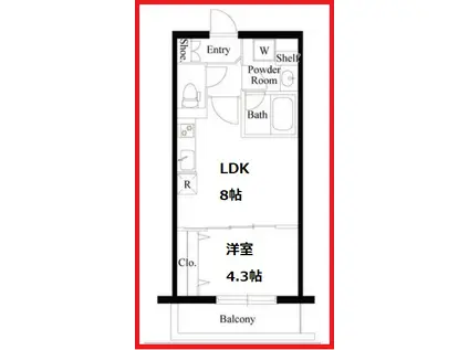 ネオグレイス綾瀬(1LDK/1階)の間取り写真