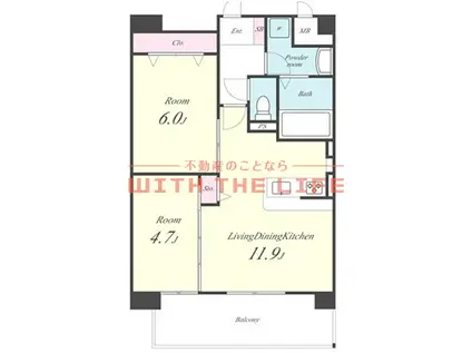 ウィリングネクスト(2LDK/7階)の間取り写真