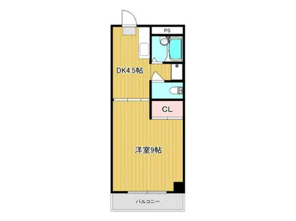 カーサプリメーラ(1DK/2階)の間取り写真