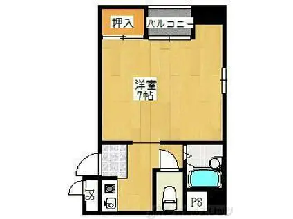 プランドールSAKAE(1K/3階)の間取り写真