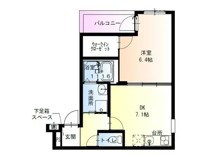 フジパレス住吉長居5番館(1DK/2階)の間取り写真
