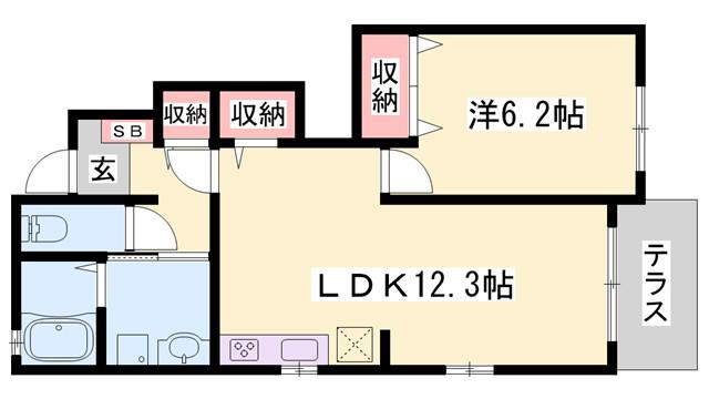 アルマーセンII(1LDK/1階)の間取り写真