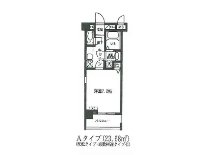 S PALM (1K/4階)の間取り写真