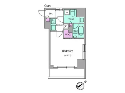ALTERNA銀座 (1K/11階)の間取り写真