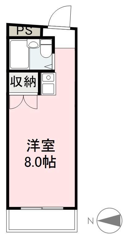 ハイツ亀岡(ワンルーム/3階)の間取り写真