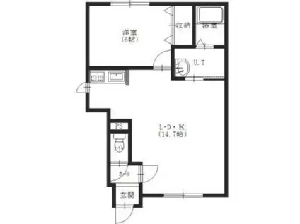 CS ONAWA(1LDK/2階)の間取り写真