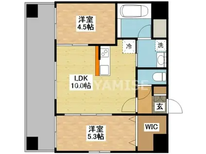 MODERN PALAZZO 浦上駅前(2LDK/2階)の間取り写真