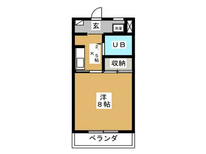 北沢ハイツ(1K/2階)の間取り写真